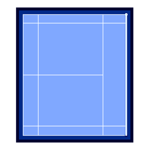 Badminton Half - Badminton coaching board for strategy and tactics planning