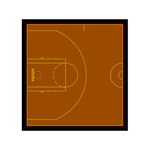 Basketball Half - Basketball coaching board for strategy and tactics planning
