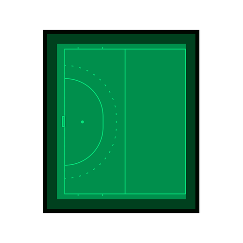 Field Hockey Half - Field Hockey coaching board for strategy and tactics planning