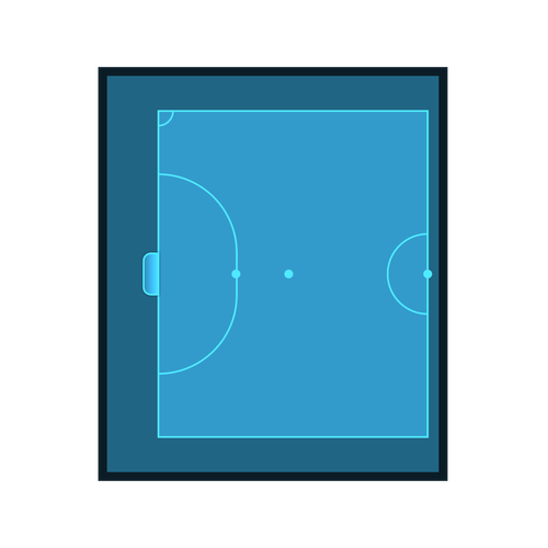 Futsal Half - Futsal coaching board for strategy and tactics planning