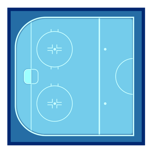 Ice Hockey Half - Ice Hockey coaching board for strategy and tactics planning